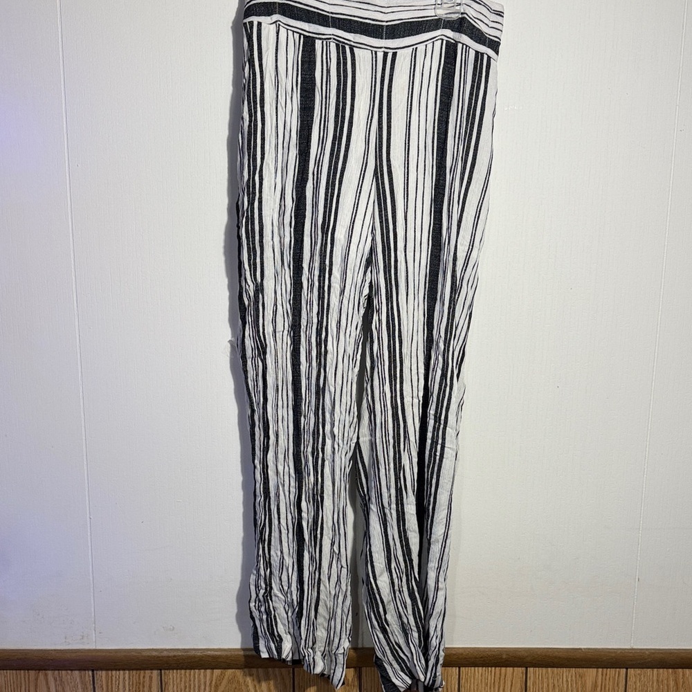 Black and White Striped Pants